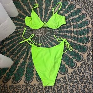 Neon green bikini